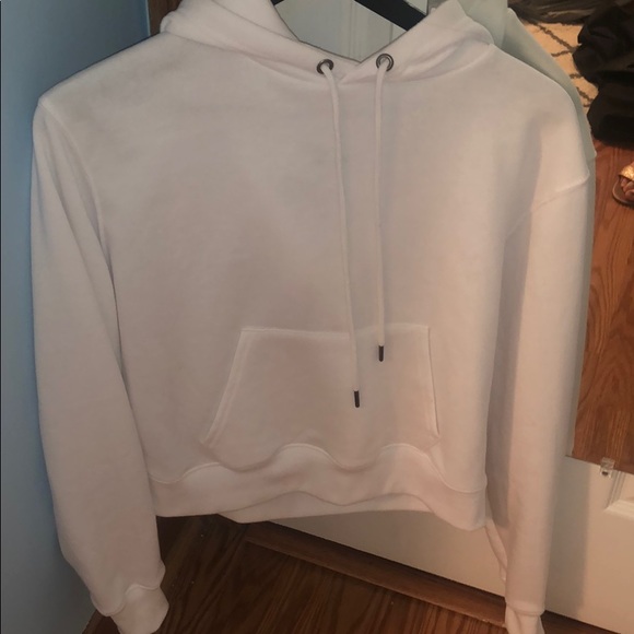 perfect crop Tops - White hoodie